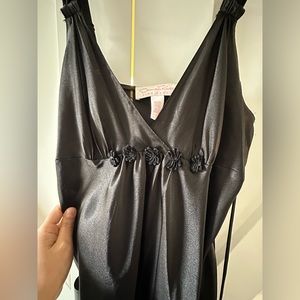 Vintage Oscar de la Renta Pink Label Black Sleep Slip